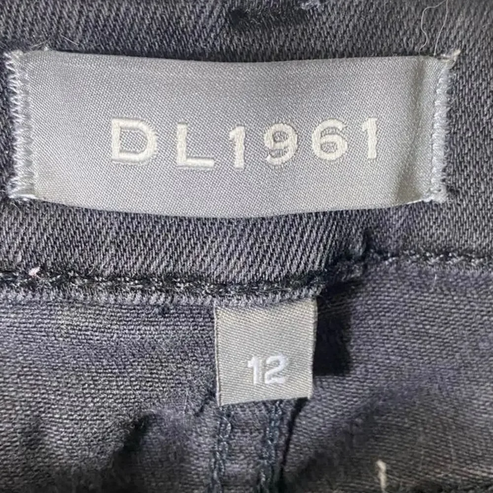 Girls DL1961 Faded Black Moto Skinny Jeans Sz 12